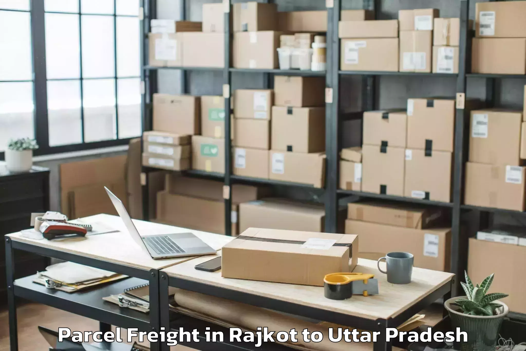 Reliable Rajkot to Gautam Buddha University Great Parcel Freight